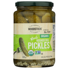 WOODSTOCK: Organic Kosher Whole Dill Pickles, 24 oz