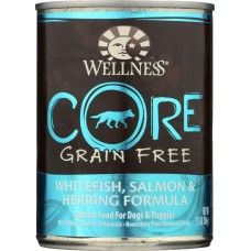 WELLNESS: Core Whitefish Salmon Herring Formula Dog Food, 12.5 oz