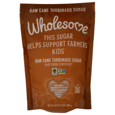 WHOLESOME SWEETENERS: Fair Trade Raw Cane Turbinado Sugar, 24 oz