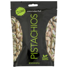 WONDERFUL PISTACHIOS: Roasted and Salted Pistachios, 8 oz
