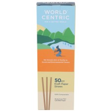 WORLD CENTRIC: Paper Straw, 50 pc