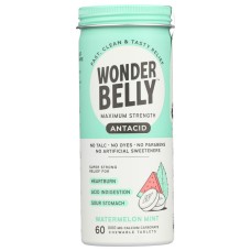 WONDERBELLY: Watermelon Mint Antacid Chews, 60 tb