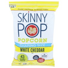 SKINNY POP: Popcorn White Cheddar Sharing Size, 6.7 oz