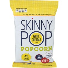 SKINNY POP: Popcorn White Cheddar, 1 oz