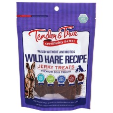 TENDER AND TRUE: Wild Hare Jerky Treats, 4 oz