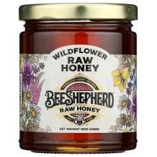 BEE SHEPHERD: Raw Honey Wildflower, 12 oz