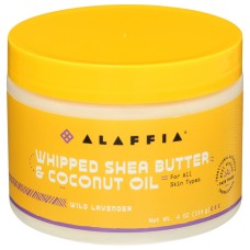 ALAFFIA: Whipped Shea Butter and Coconut Oil Wild Lavender, 4 oz