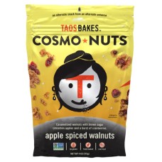 TAOS BAKES: Cosmo Nuts Apple Spiced Walnuts, 4 oz