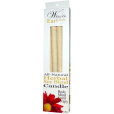 WALLY'S NATURAL PRODUCTS: Herbal Soy Blend Ear Candle, 4 Candles