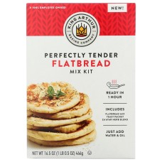 KING ARTHUR: Perfectly Tender Flatbread Mix Kit, 16.5 oz