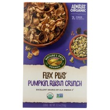 NATURES PATH: Flax Plus Pumpkin Raisin Crunch Cereal, 12.35 oz