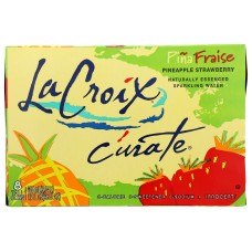 LA CROIX: Pina Fraise Flavored Sparkling Water 8Pk, 96 fo