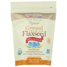 SPECTRUM ESSENTIAL: Organic Ground Flaxseed, 14 oz