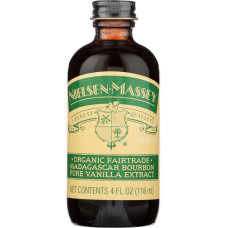 NIELSEN MASSEY: Organic Fairtrade Madagascar Bourbon Pure Vanilla Extract, 4 oz NIELSEN MASSEY: Organic Fairtrade Madagascar Bourbon Pure Vanilla Extract, 4 oz