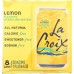 LA CROIX: Lemon Flavored Sparkling Water 8Pk, 96 fo
