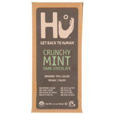 HU: Crunchy Mint Dark Chocolate Bar, 2.1 oz