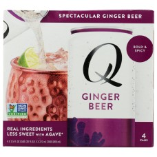 Q TONIC: Ginger Beer 4Pk, 30 fo