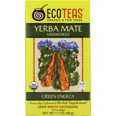 ECO TEA: Organic Yerba Mate Unsmoked, 24 bg