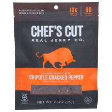 CHEFS CUT: Chipotle Cracked Pepper Beef Jerky, 2.5 oz