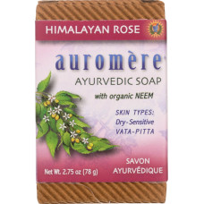 AUROMERE: Himalayan Rose Ayurvedic Soap, 2.75 oz AUROMERE: Himalayan Rose Ayurvedic Soap, 2.75 oz