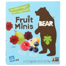 BEAR YOYO: Raspberry and Blueberry Fruit Minis, 3.5 oz