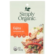 SIMPLY ORGANIC: Fajita Seasoning Mix, 1 oz