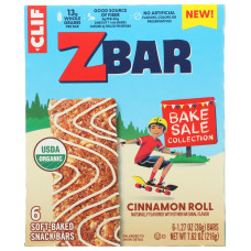 CLIF KID: Cinnamon Roll Zbar 6Pc, 7.62 oz