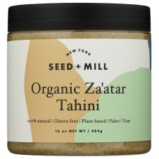 SEED & MILL: Organic Zaatar Tahini, 16 oz