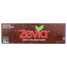 ZEVIA: Zero Calorie Ginger Root Beer Soda, 144 fo