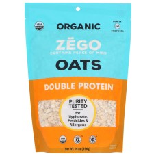 ZEGO: Organic Raw Gluten Free Double Protein Oats, 14 oz
