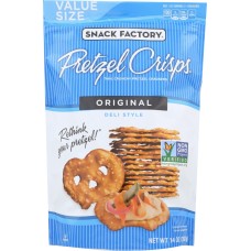 SNACK FACTORY: Original Pretzel Crisps, 14 oz