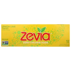 ZEVIA: Zero Calorie Lemon Lime Twist Soda, 144 fo