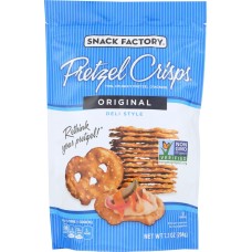 SNACK FACTORY: Original Pretzel Crisps, 7.2 oz
