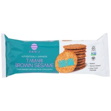 SAN J: Tamari Brown Sesame Crackers 3.7 oz