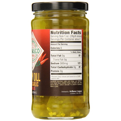 TABASCO: Spicy Dill Pickles with Garlic, 12 oz