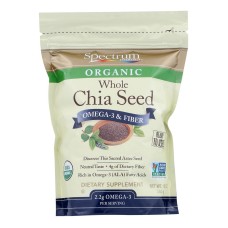 Spectrum Essentials Organic Chia Seeds - Omega-3 and Fiber - 12 oz