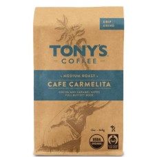 TONYS COFFEE: Carmelita Drip Grind Coffee 12 oz